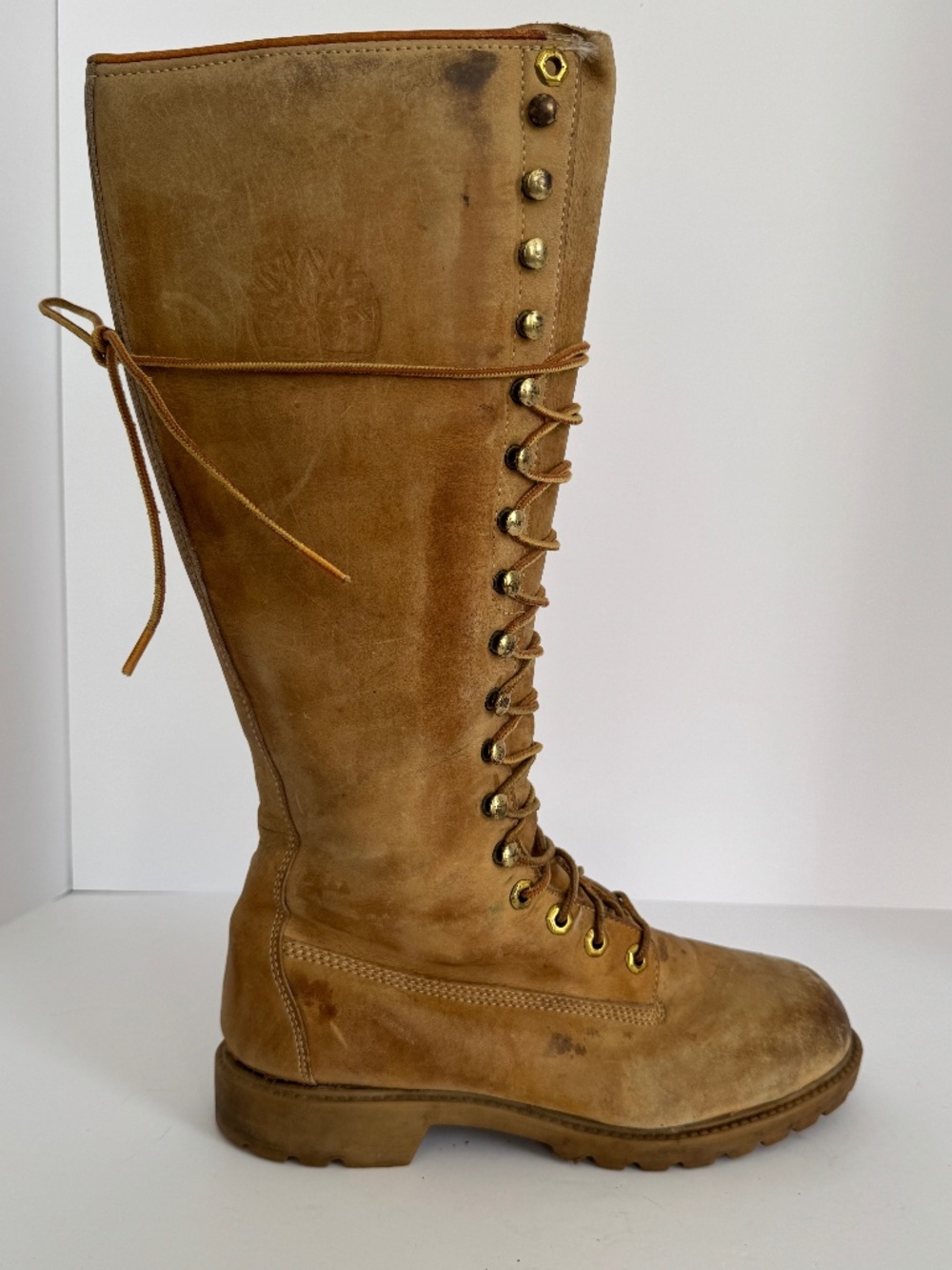 Rare Vintage 1990’s Timberland Knee High Leather Boots size 8 - Picture 9 of 15